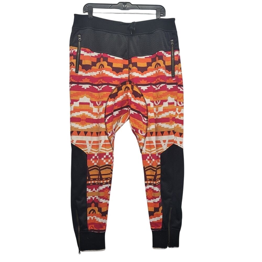 Square Zero Womens XL Cotton  Drawstring Waist Aztec Southwest Sweatpant Joggers